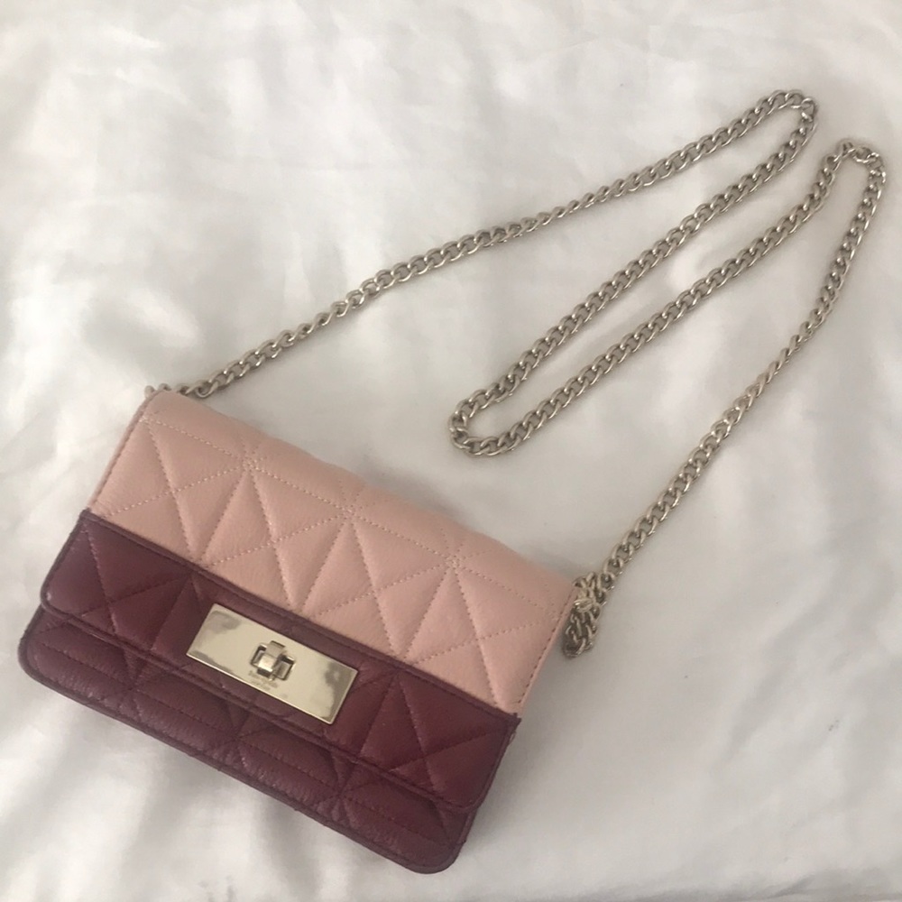 Quilted Dual Toned Kate Spade w Detachable Strap